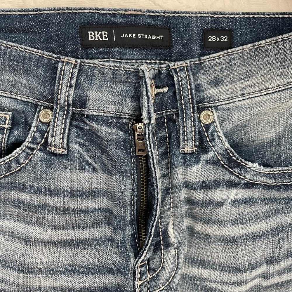 BKE Jake Straight Men’s Washed Light Blue Jeans